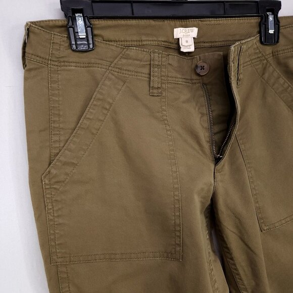 J Crew Chino Pants Tapered Leg Trousers Womens Stretch Size 8 Comfort - Picture 12 of 14
